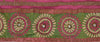 Sanskriti Vintage Sari Border Antique Hand Embroidered Phulkari 1 YD Trim Sewing Pink Lace