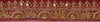 Sanskriti Vintage Sari Border Antique Hand Beaded 1 YD Indian Trim Ribbon Maroon Zari Lace