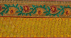 Sanskriti Vintage Sari Border Hand Beaded 1 YD Indian Trim Sewing Yellow Lace