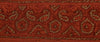 Sanskriti Vintage Sari Border Hand Beaded 1 YD Trim Sewing Dark Orange Lace