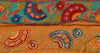 Sanskriti Vintage Sari Border Antique Embroidered 1 YD Indian Trim Sewing Saffron Lace