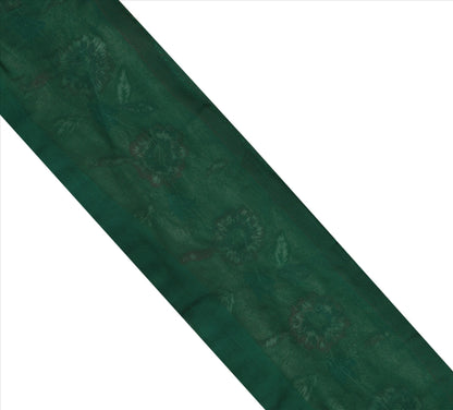 Sanskriti Vintage Sari Border Antique Hand Beaded 1 YD Indian Trim Sewing Green Patch Lace