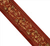 Sanskriti Vintage Sari Border Antique Hand Embroidered 1 YD Trim Sewing Dark Orange Lace