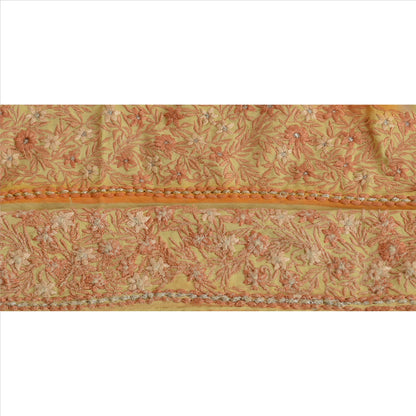 Sanskriti Vintage Sari Border Antique Embroidered 1 YD Indian Trim Sewing Cream Lace