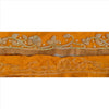 Sanskriti Vintage Sari Border  Hand Beaded 1 YD Indian Trim Ribbon Saffron Lace