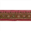 Sanskriti Vintage Sari Border Hand Beaded 1 YD Indian Trim Sewing Purple Lace