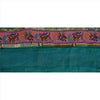 Sanskriti Vintage Sari Border Hand Beaded Phulkari 1 YD Trim Sewing Green Lace