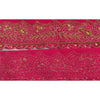 Sanskriti Vintage Sari Border Hand Beaded 1 YD Indian Trim Sewing Pink Lace