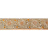 Sanskriti Vintage Sari Border Hand Beaded 1 YD Indian Trim Sewing Peach Lace