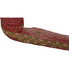 Sanskriti Vintag Sari Border Hand Beaded Bandhani 1YD Trim Sewing Dark Red Lace