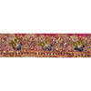 Sanskriti Vintage Sari Border Hand Beaded 1 YD Indian Trim Sewing Pink Zari Lace