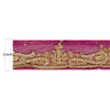 SANSKRITI VINTAGE Border Antique Hand Beaded 1 YD Indian Trim Sewing Purple Deco Lace