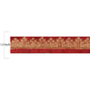 Sanskriti Vintage Sari Border Hand Beaded 1 YD Indian Trim Ribbon Dark Red Lace