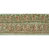 Sanskriti Vintge Sari Border Embroidered 1YD Trim Sewing Green Craft Floral Lace