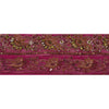 Sanskriti Vintage Saree Border Hand Beaded 1 Yard Trims Sewing Purple Deco Lace