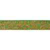 Sanskriti Vintage Sari Border Hand Beaded 1 YD Indian Trim Craft Green Zari Lace