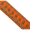 Sanskriti Vintage Sari Border Hand Beaded 1 YD Indian Trim Sewing Orange Lace