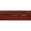 Sanskriti Vintage Sari Border Hand Beaded 1YD Indian Trim Ribbon Dark Red Lace