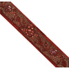 Sanskriti Vintage Sari Border Hand Beaded 1YD Indian Trim Ribbon Dark Red Lace