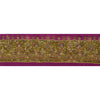 Sanskriti Vintage Sari Border Hand Beaded 1 YD Indian Trim Sewing Purple Lace