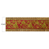 Sanskriti Vintage Sari Border Embroidered 1YD Indian Trim Sewing Red Floral Lace