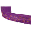 Sanskriti Vintage Sari Border Hand Embroidered 1YD Trim Sewing Purple Craft Lace