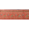 Sanskriti Vintage Sari Border Woven Brocade 5 YD Trim Craft Sewing Red 6"W Lace