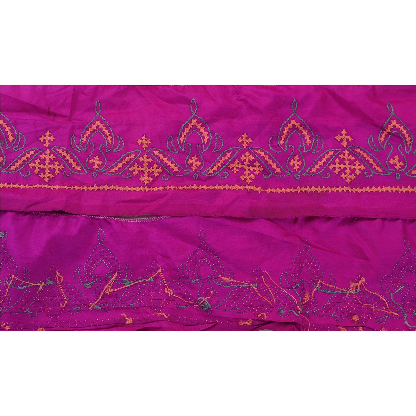 SANSKRITI VINTAGE Sindhi Sari Border Hand Embroidered 1YD Trim Sewing Craft Lace