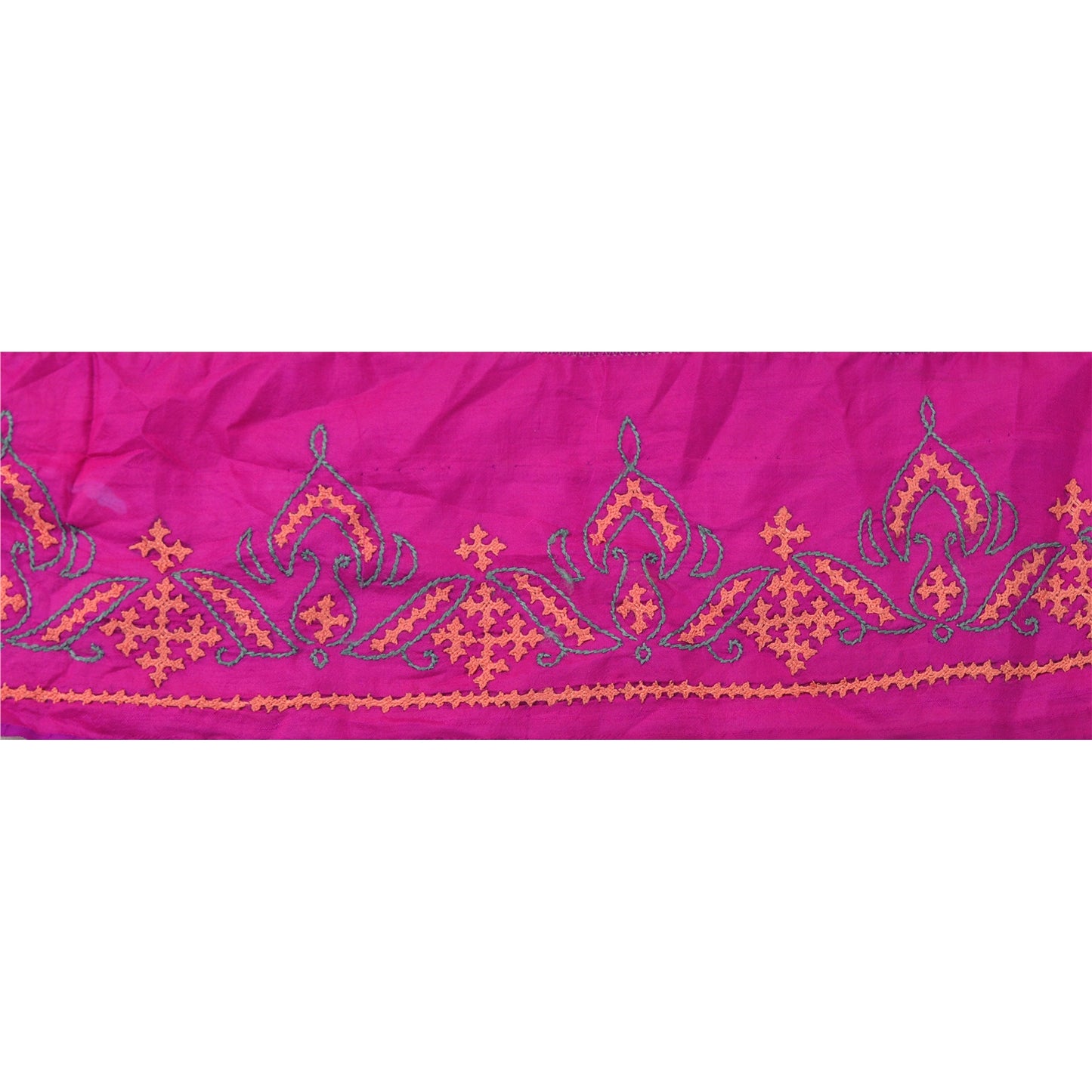 SANSKRITI VINTAGE Sindhi Sari Border Hand Embroidered 1YD Trim Sewing Craft Lace