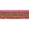 Sanskriti Vintage Sari Border Hand Beaded 1YD Trim Sewing Pink Kundan Stone Lace