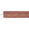 Sanskriti Vintage Sari Border Hand Embroidered 1YD Trim Sewing Purple Craft Lace