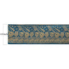 Sanskriti Vintage Sari Border Woven Baluchari 1 YD Indian Trim Sewing Blue Lace