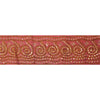 Sanskriti Vintage Pink Sari Border Hand Beaded Indian Craft Trim 1YD Sewing Lace