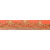 Sanskriti Vintage 1 YD Sari Border Hand Beaded Craft Trim Ribbon Peach Lace