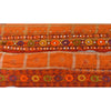 Sanskriti Vintage 1 YD Sari Border Hand Beaded Trim Sewing Orange Craft Lace