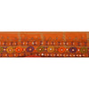 Sanskriti Vintage 1 YD Sari Border Hand Beaded Trim Sewing Orange Craft Lace