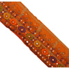 Sanskriti Vintage 1 YD Sari Border Hand Beaded Trim Sewing Orange Craft Lace