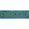 Sanskriti Vintage 1 YD Sari Border Craft Hand Beaded Trim Sewing Blue Lace