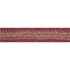 Sanskriti Vintage 1 YD Sari Border Hand Beaded Craft Trim Ribbon Purple Lace