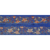 Sanskriti Vintage 1 YD Sari Border Hand Embroidered Trim Sewing Craft Blue Lace