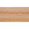 Sanskriti Vintage 1 YD Sari Border Hand Beaded Trim Ribbon Peach Craft Lace