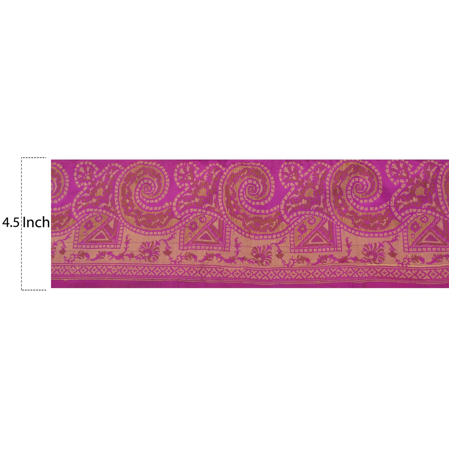 Sanskriti Vintage 1 YD Sari Border Antique Woven Indian Trim Sewing Purple Lace