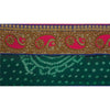 Sanskriti Vintage 1 YD Bandhani Sari Border Embroidered Sewing Green Craft Lace