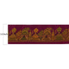 Sanskriti Vintage 1 YD Sari Border Antique Woven Trim Sewing Purple Craft Lace