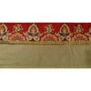 Sanskriti Vintage 1YD Sari Border Antique Embroidered Trim Sewing Red Craft Lace