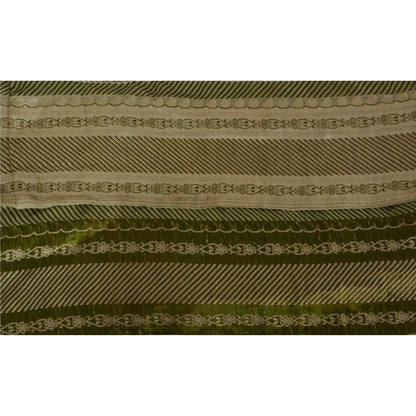 Sanskriti Vintage 2 YD Trim Sari Border 6W Brocade Craft Sewing Green Lace