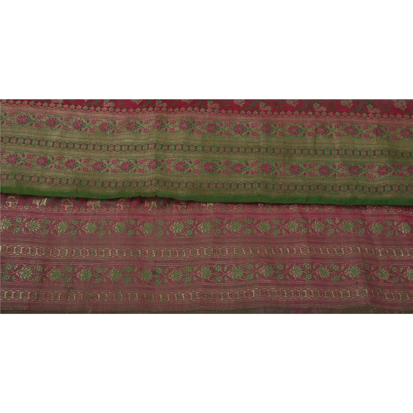 Sanskriti Vintage 1 YD Trim Sari Border Antique Woven Brocade Craft Sewing Lace