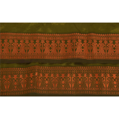 Sanskriti Vintage 1 Yard Sari Border Baluchari Trim Sewing Green Craft Lace