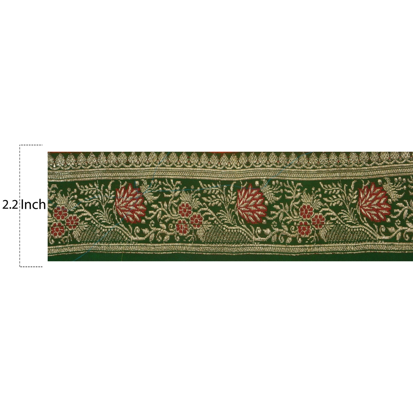 Sanskriti Vintage 1 YD Trim Sari Border Antique Woven Brocade Craft Sewing Lace