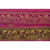 Sanskriti Vintage 2 YD Sari Border Woven Trim Sewing Pink Craft Indian Lace